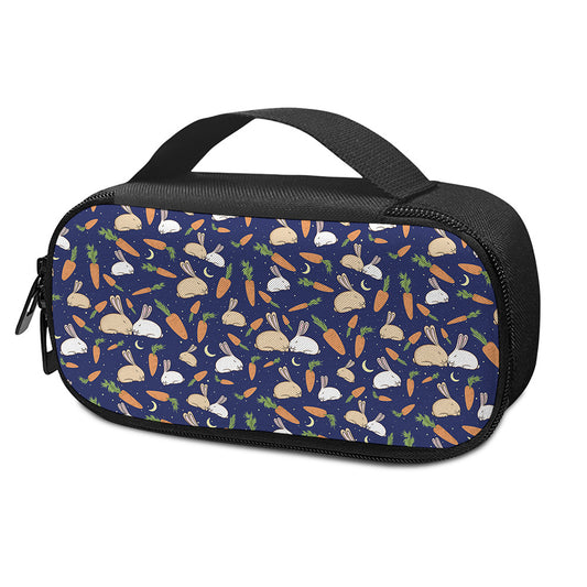 Carrot And Rabbit Pattern Print Insulin Cooler Travel Case
