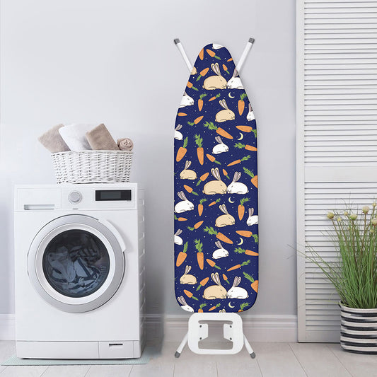 Carrot And Rabbit Pattern Print Ironing Board Cover