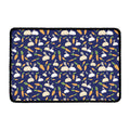 Carrot And Rabbit Pattern Print Kitchen Mat