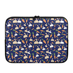 Carrot And Rabbit Pattern Print Laptop Sleeve