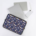 Carrot And Rabbit Pattern Print Laptop Sleeve