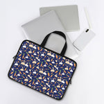 Carrot And Rabbit Pattern Print Laptop Sleeve With Handle