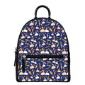 Carrot And Rabbit Pattern Print Leather Backpack