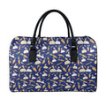 Carrot And Rabbit Pattern Print Leather Duffel Bag