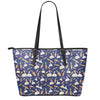 Carrot And Rabbit Pattern Print Leather Tote Bag