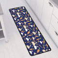 Carrot And Rabbit Pattern Print Long Kitchen Mat