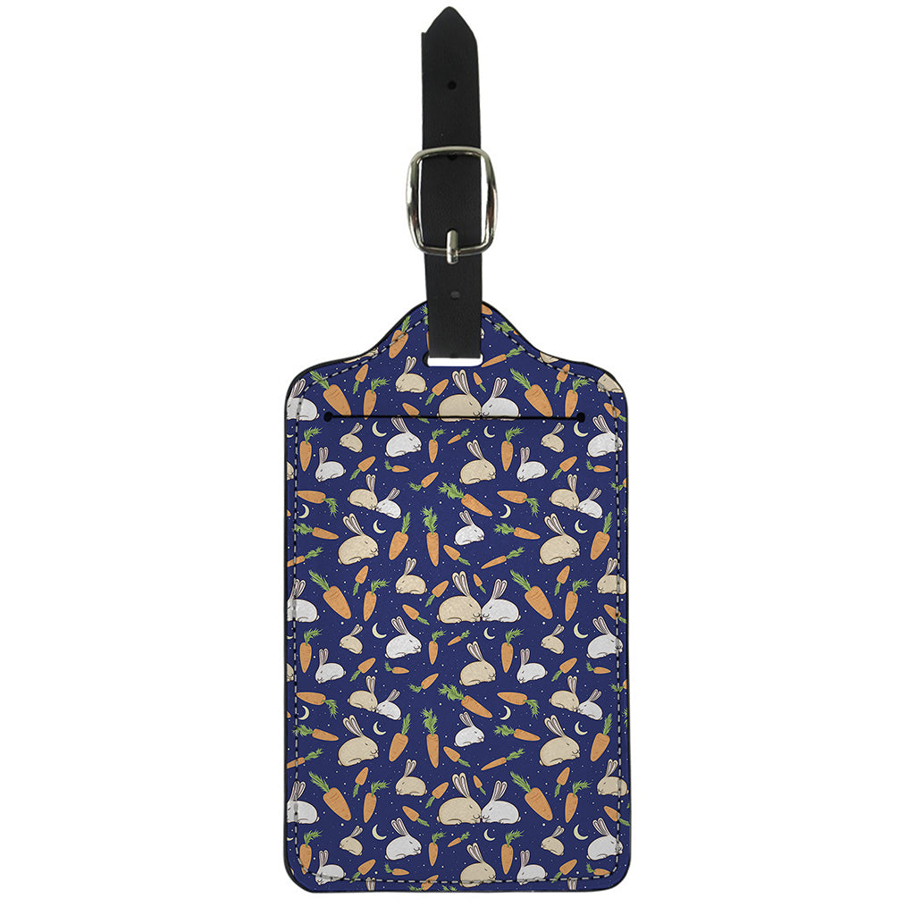 Carrot And Rabbit Pattern Print Luggage Tag
