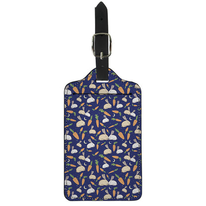 Carrot And Rabbit Pattern Print Luggage Tag