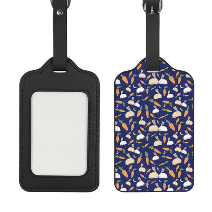 Carrot And Rabbit Pattern Print Luggage Tag