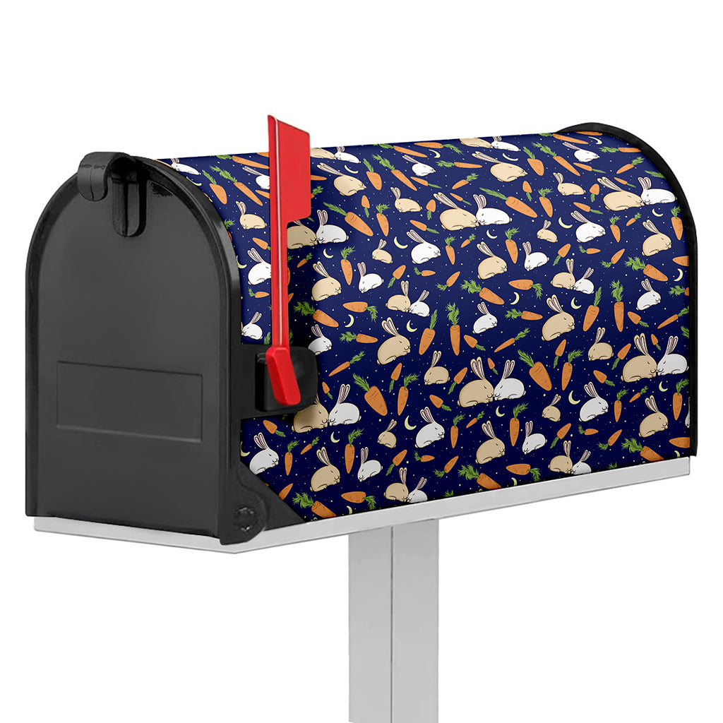 Carrot And Rabbit Pattern Print Mailbox Cover