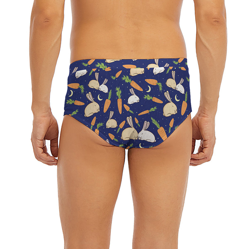 Carrot And Rabbit Pattern Print Men's Briefs