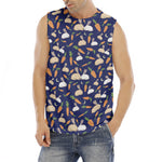 Carrot And Rabbit Pattern Print Men's Fitness Tank Top