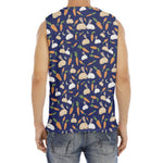 Carrot And Rabbit Pattern Print Men's Fitness Tank Top