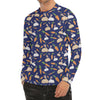 Carrot And Rabbit Pattern Print Men's Long Sleeve Rash Guard