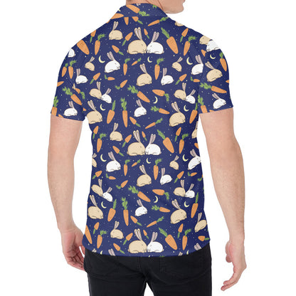 Carrot And Rabbit Pattern Print Men's Shirt