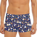Carrot And Rabbit Pattern Print Men's Short Boxer Briefs
