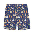 Carrot And Rabbit Pattern Print Men's Athletic Shorts