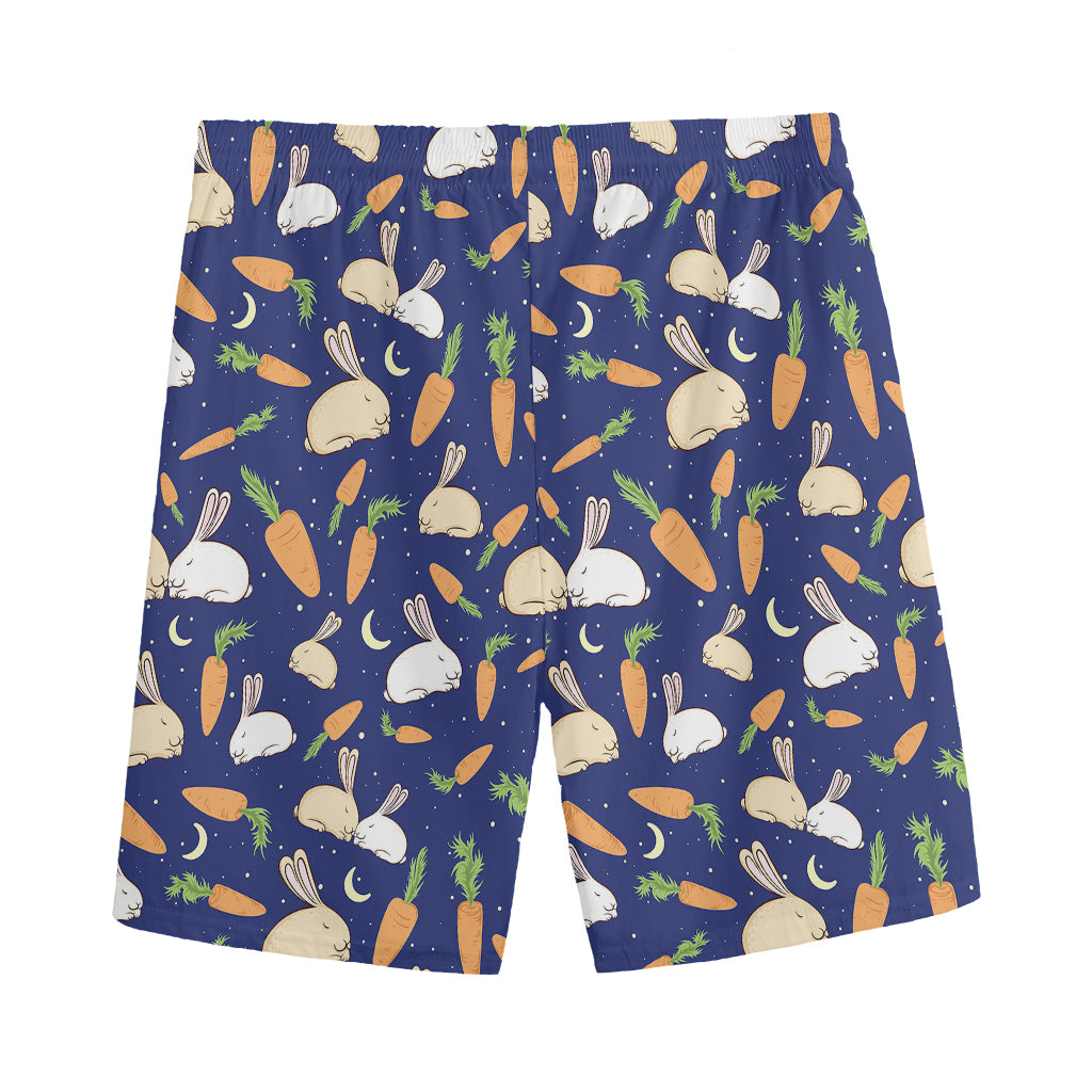 Carrot And Rabbit Pattern Print Men's Sports Shorts