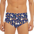 Carrot And Rabbit Pattern Print Men's Triangle Swim Briefs