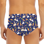 Carrot And Rabbit Pattern Print Men's Triangle Swim Briefs