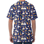 Carrot And Rabbit Pattern Print Men's Velvet T-Shirt