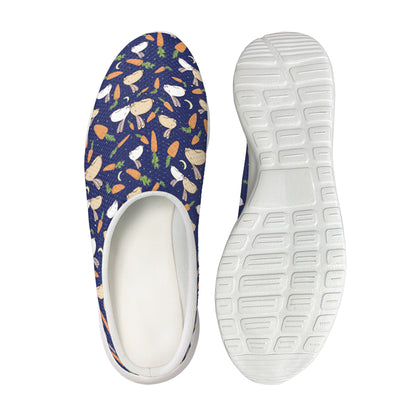 Carrot And Rabbit Pattern Print Mesh Casual Shoes