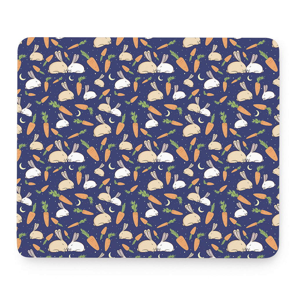 Carrot And Rabbit Pattern Print Mouse Pad