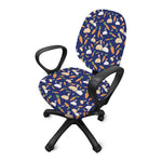 Carrot And Rabbit Pattern Print Office Chair Cover