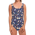 Carrot And Rabbit Pattern Print One Piece Swimsuit