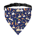 Carrot And Rabbit Pattern Print Over The Collar Dog Bandana