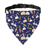 Carrot And Rabbit Pattern Print Over The Collar Dog Bandana