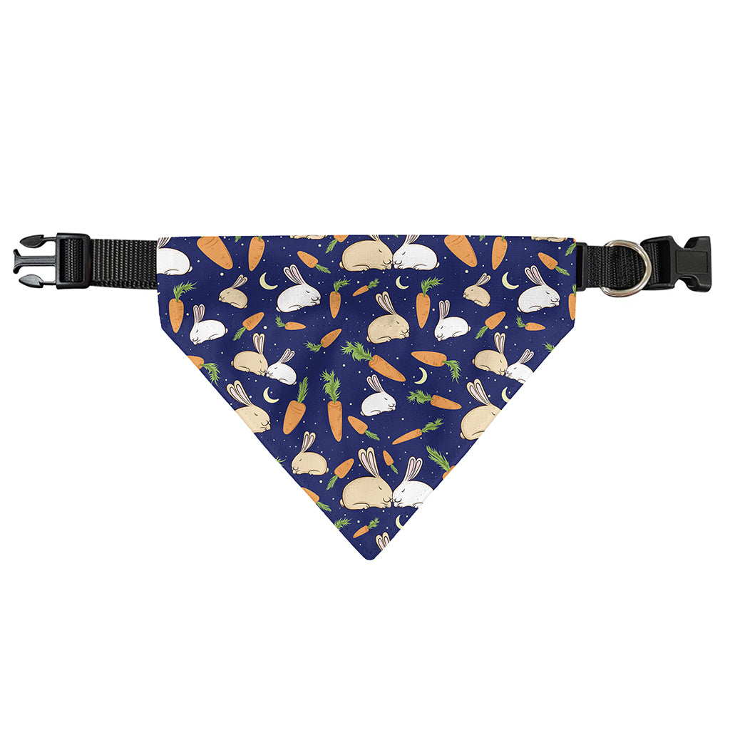 Carrot And Rabbit Pattern Print Over The Collar Dog Bandana