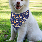 Carrot And Rabbit Pattern Print Over The Collar Dog Bandana