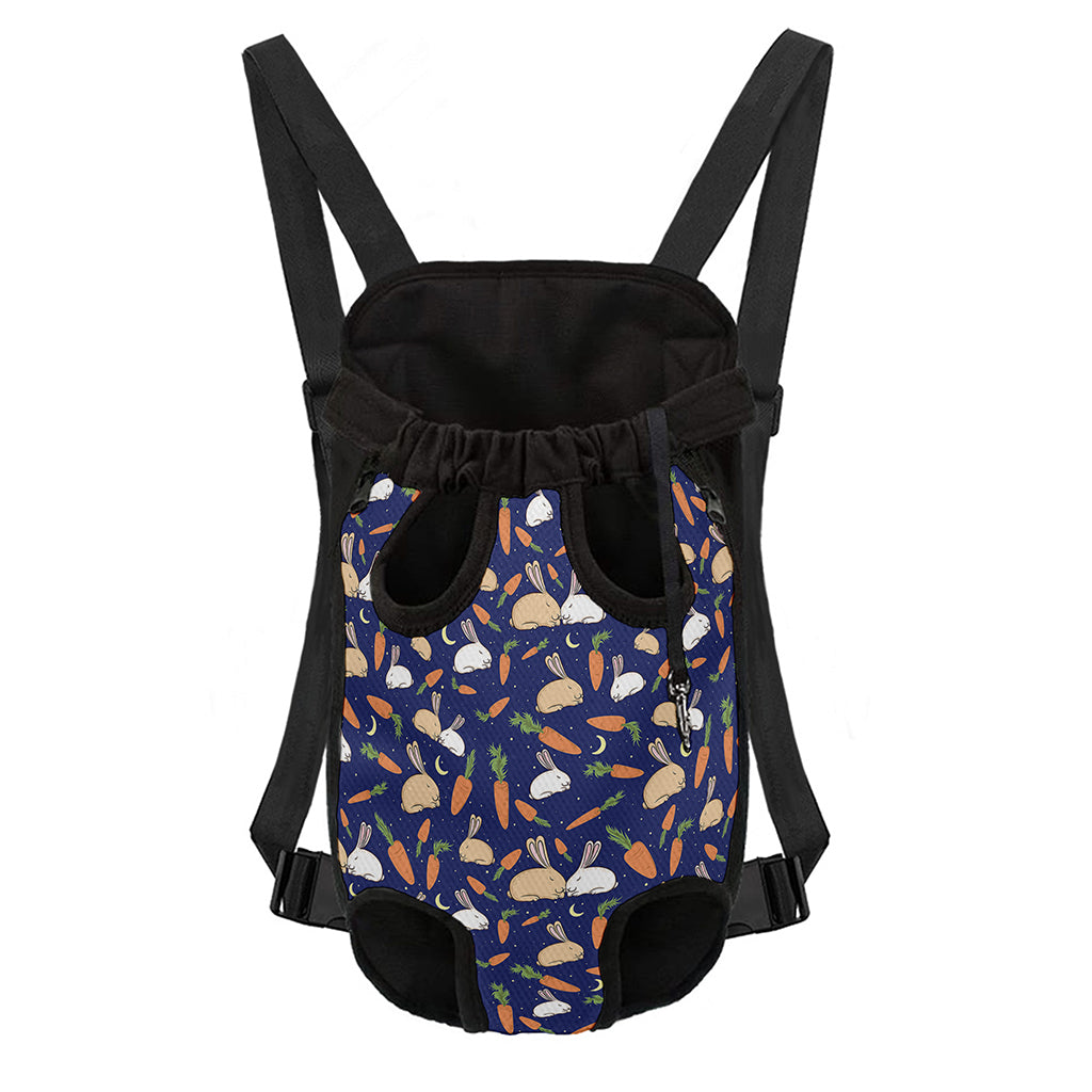 Carrot And Rabbit Pattern Print Pet Carrier Backpack