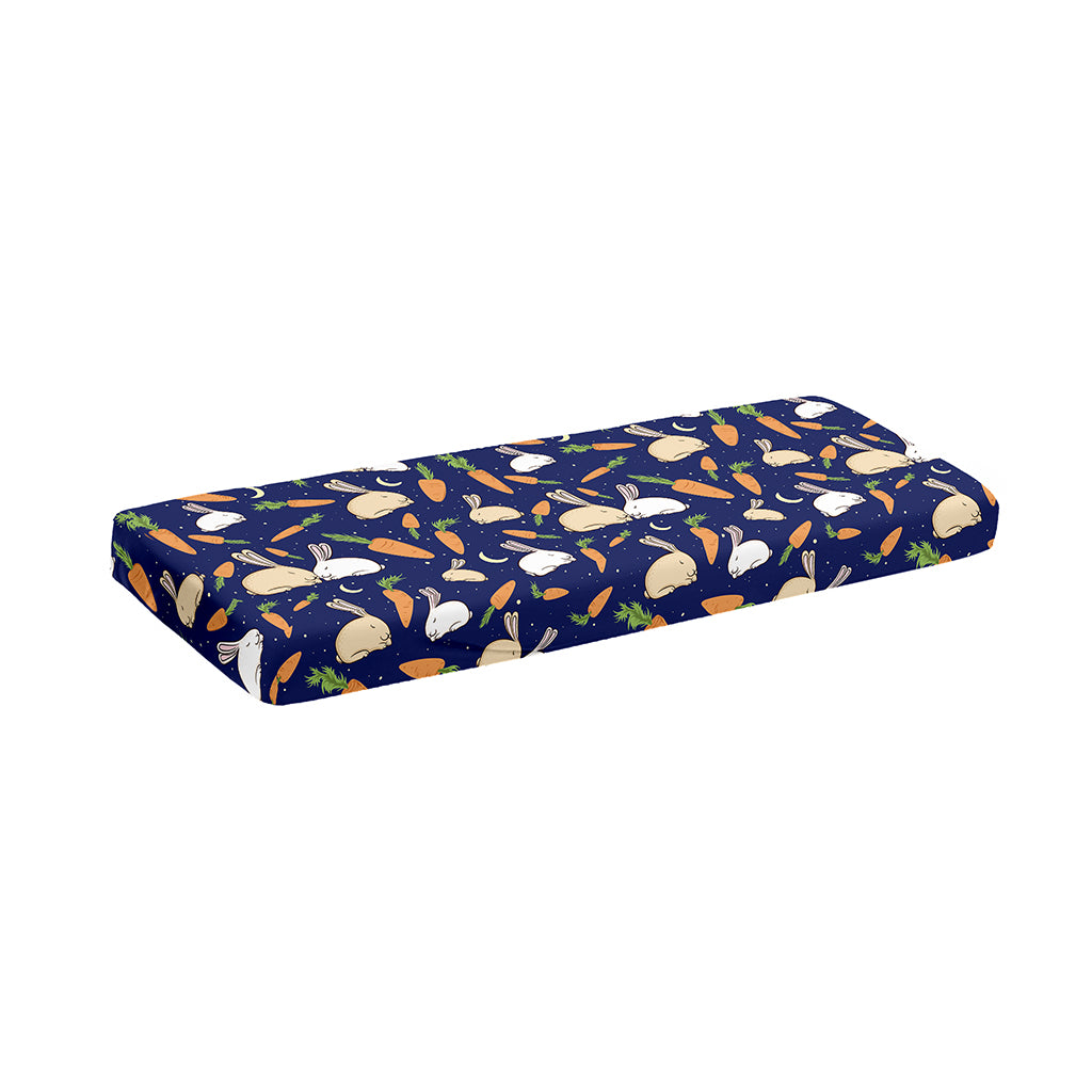 Carrot And Rabbit Pattern Print Piano Keyboard Cover