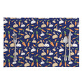 Carrot And Rabbit Pattern Print Placemat