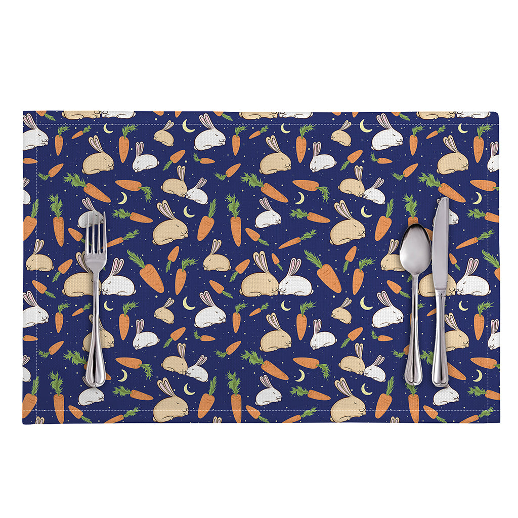 Carrot And Rabbit Pattern Print Placemat