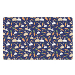 Carrot And Rabbit Pattern Print Polyester Doormat