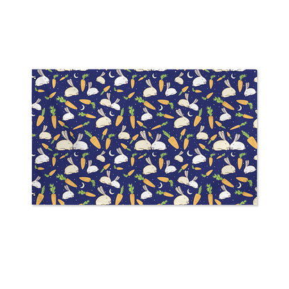 Carrot And Rabbit Pattern Print Polyester Flag