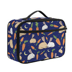 Carrot And Rabbit Pattern Print Portable Lunch Bag
