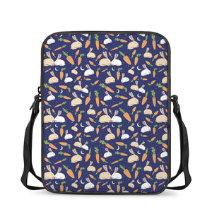 Carrot And Rabbit Pattern Print Rectangular Crossbody Bag