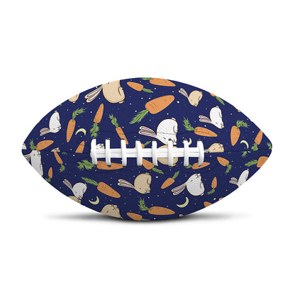Carrot And Rabbit Pattern Print Rugby Ball