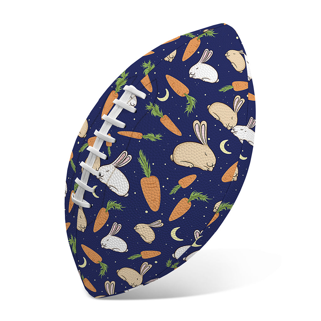 Carrot And Rabbit Pattern Print Rugby Ball