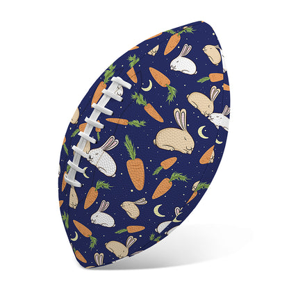 Carrot And Rabbit Pattern Print Rugby Ball