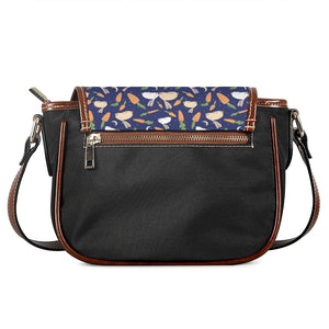 Carrot And Rabbit Pattern Print Saddle Bag