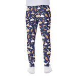 Carrot And Rabbit Pattern Print Scuba Joggers