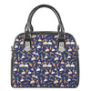 Carrot And Rabbit Pattern Print Shoulder Handbag