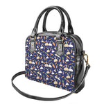 Carrot And Rabbit Pattern Print Shoulder Handbag