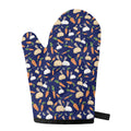 Carrot And Rabbit Pattern Print Single Oven Mitt
