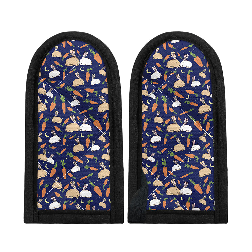 Carrot And Rabbit Pattern Print Skillet Handle Cover